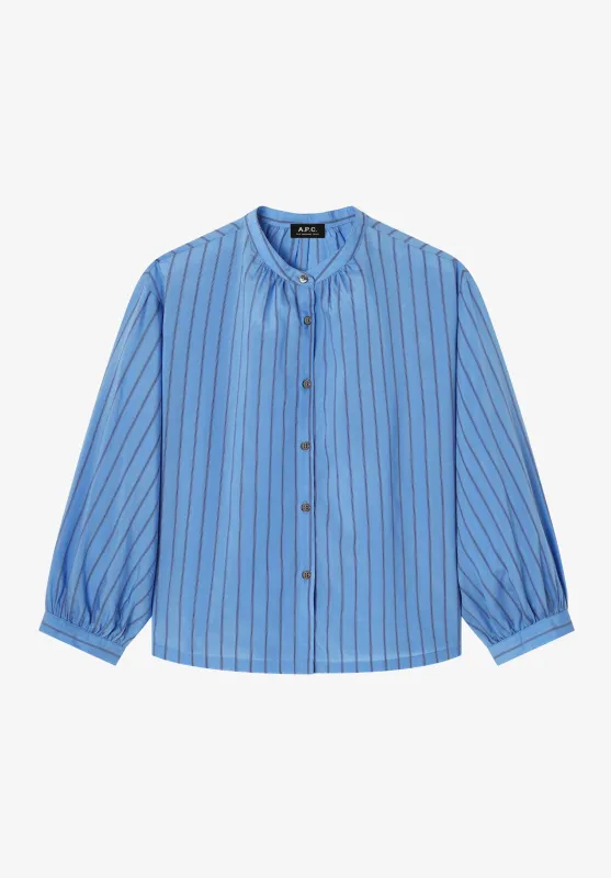 Bela Blouse - Stand Up Collar Blouse made by A.P.C.