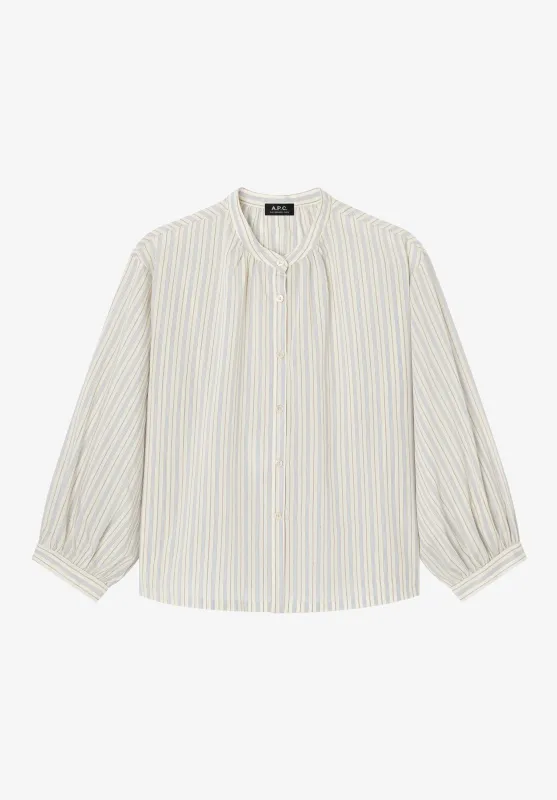Bela Blouse - Stand Up Collar Blouse made by A.P.C.