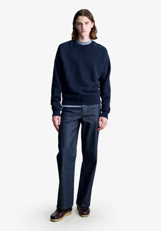 Tim Sweatshirt - Blue sweatshirt with raglan sleeves made by A.P.C.