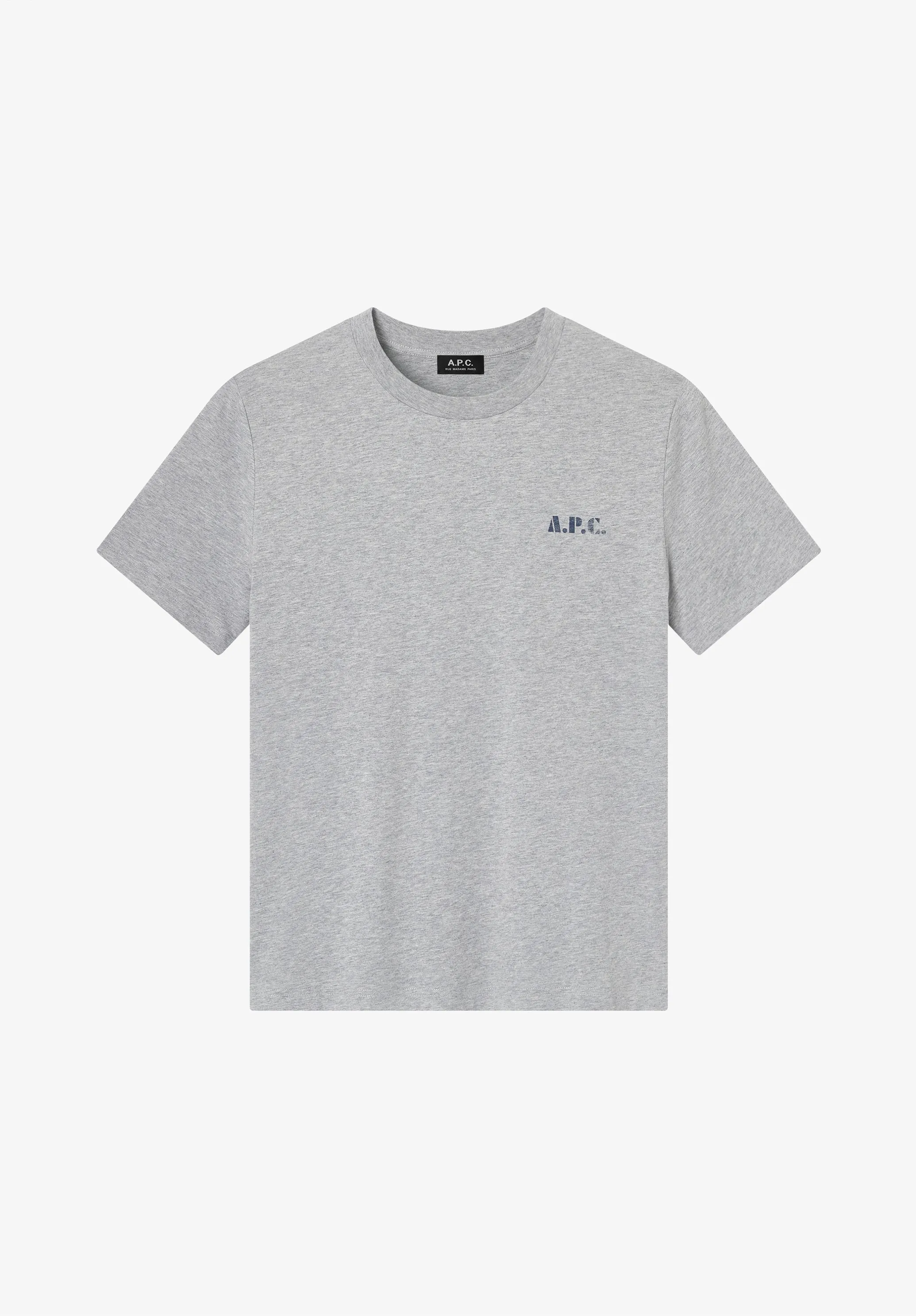 Carlos T-shirt - Heather gray T-shirt with vintage A.P.C. logo sold by A.P.C.