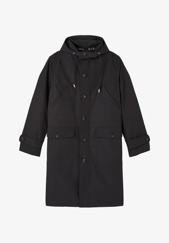 Gregory Parka - Black water-repellent parka (W) made by A.P.C.