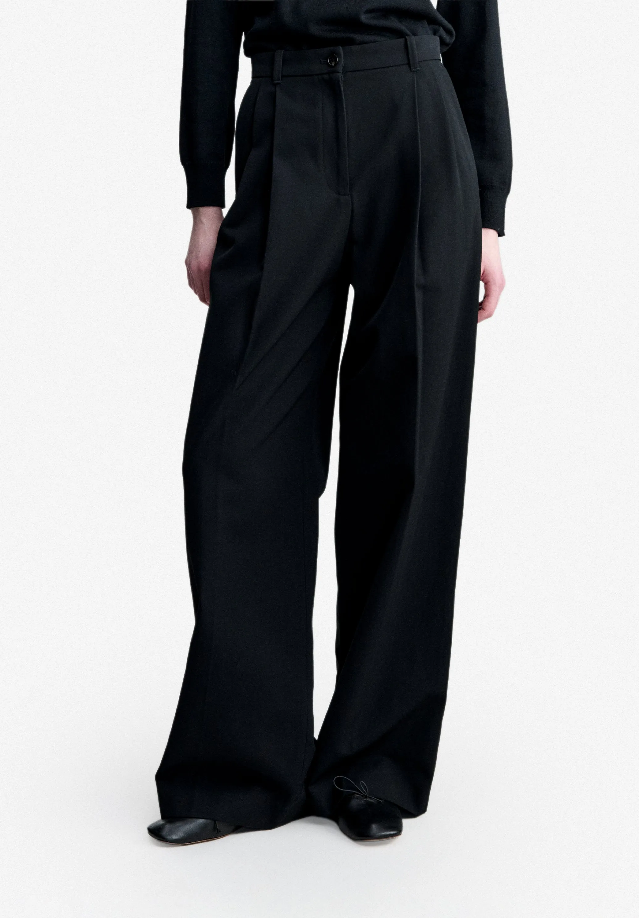 Ginny Pants - Loose-fit black cotton Pants sold by A.P.C. product image thumbnail 4