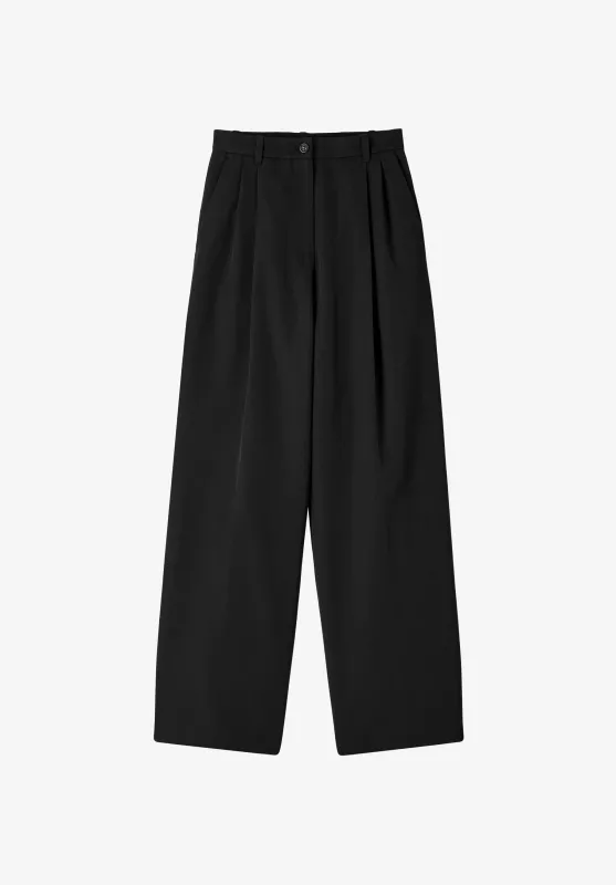 Ginny Pants - Loose-fit black cotton Pants made by A.P.C.