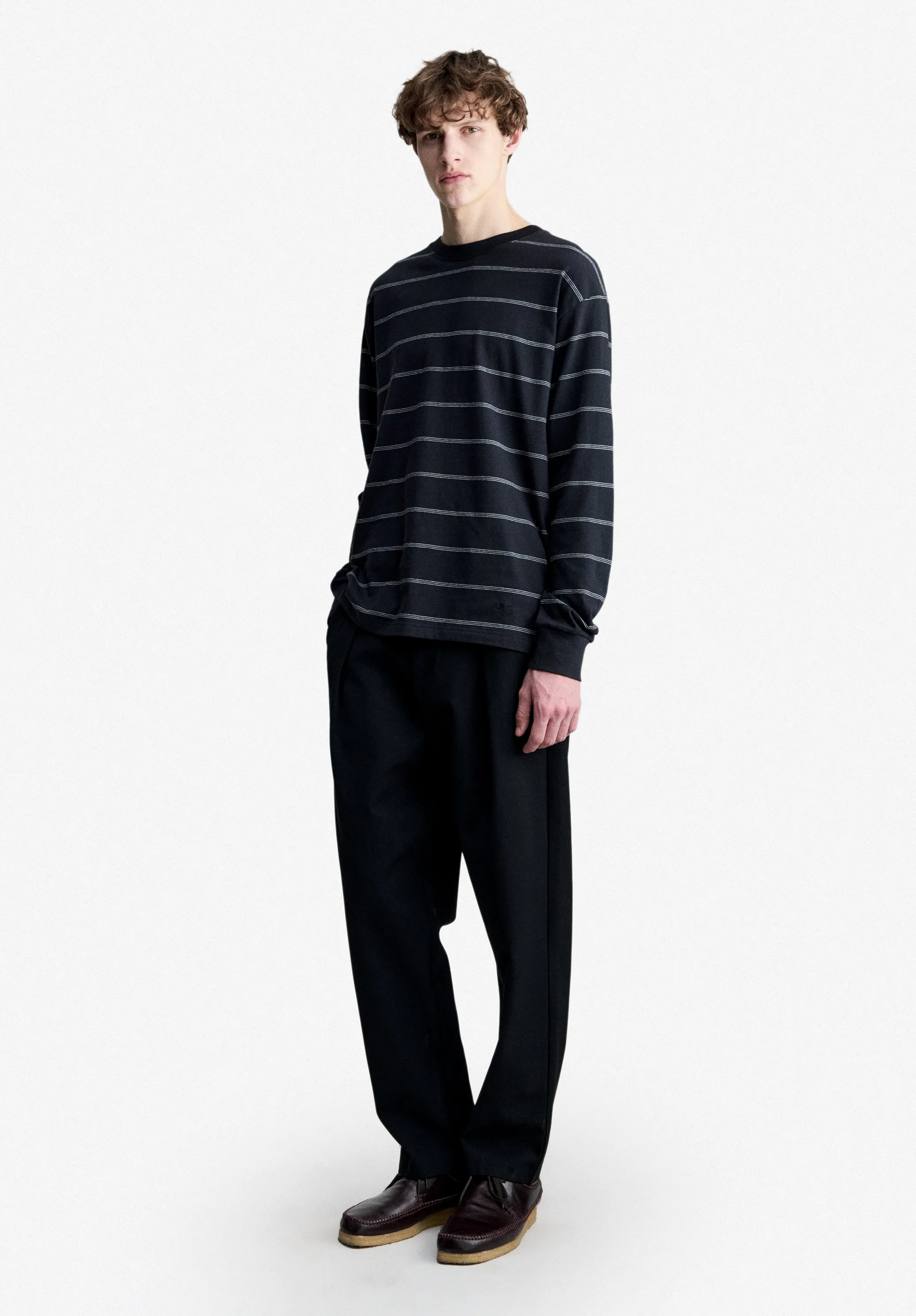 Renato Pants - Loose-fit black cotton barrel Pants sold by A.P.C. product image thumbnail 2