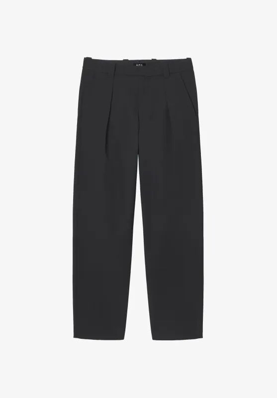 Renato Pants - Loose-fit black cotton barrel Pants made by A.P.C.