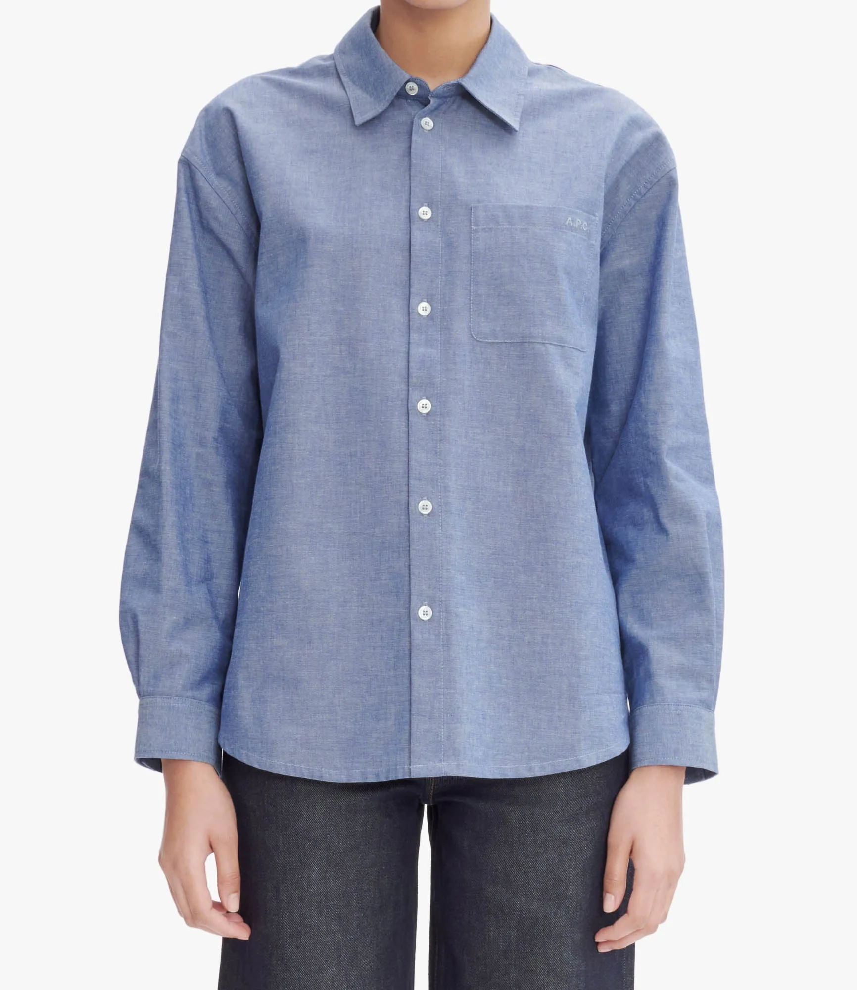 Embroidered Boyfriend shirt sold by A.P.C. product image thumbnail 4