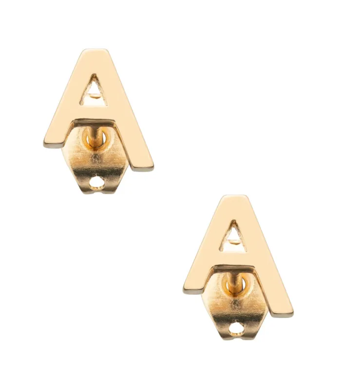 Logo A stud earring set sold by A.P.C.