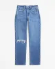 Curve Love Mid Rise 90s Straight Jean sold by Abercrombie & Fitch