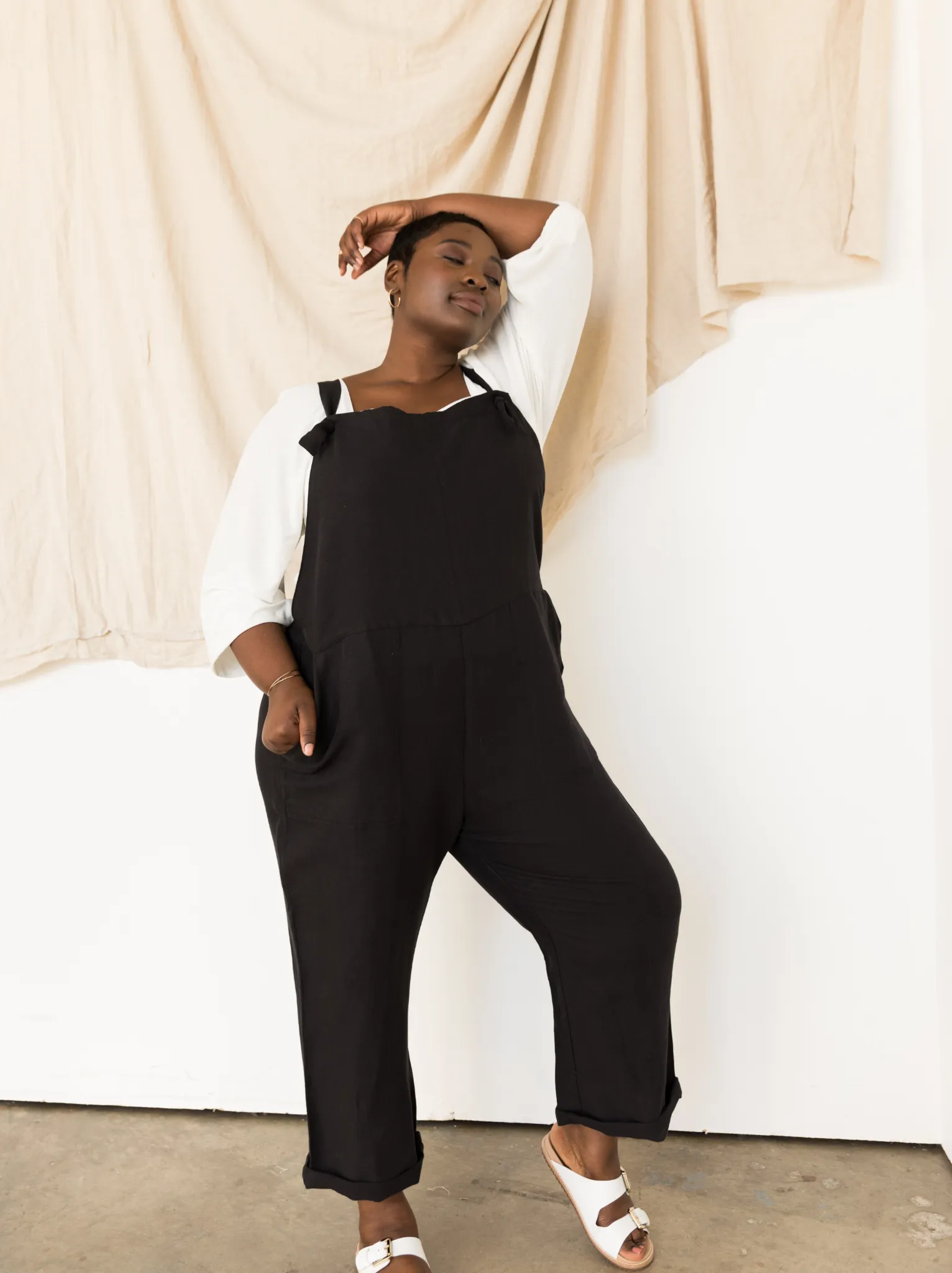 Jorja Soft Twill Jumpsuit sold by Able
