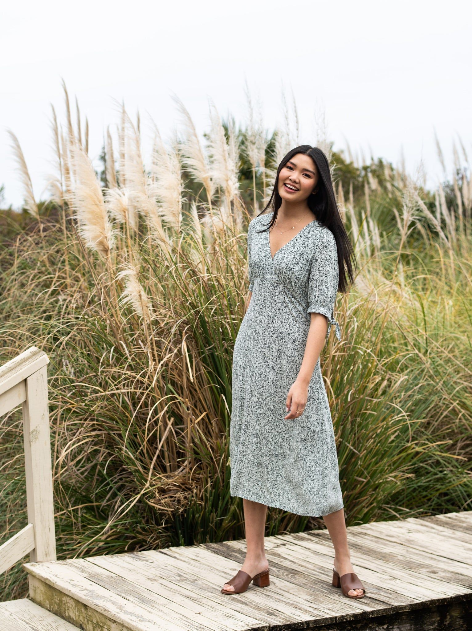 Simone Tie-Sleeve Midi Dress sold by Able product image thumbnail 3