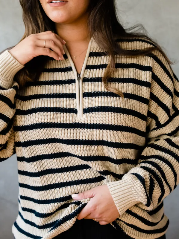 Liz Half Zip Pullover Sweater sold by Able