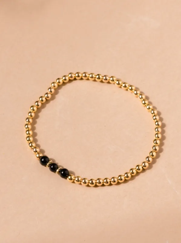 Onyx Trio Beaded Bracelet sold by Able
