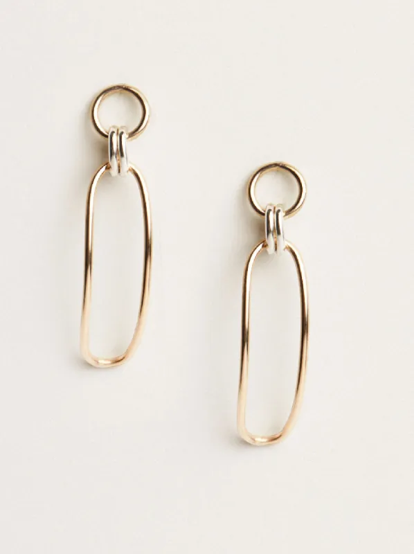 Date Night Two-Tone Drop Earrings sold by Able