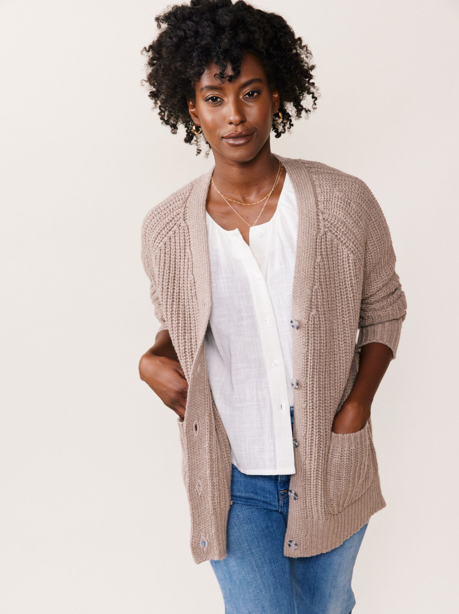 Cristina Boyfriend Cardigan sold by Able