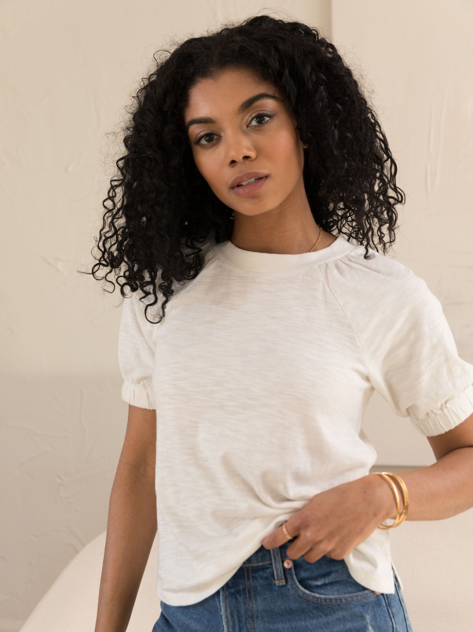 Willow Raglan Puff Sleeve Tee sold by Able