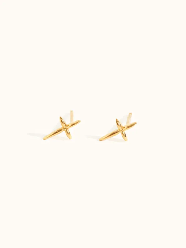 Droplet Cross Studs sold by Able