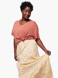 Meghan Drapey V-Neck Tee sold by Able