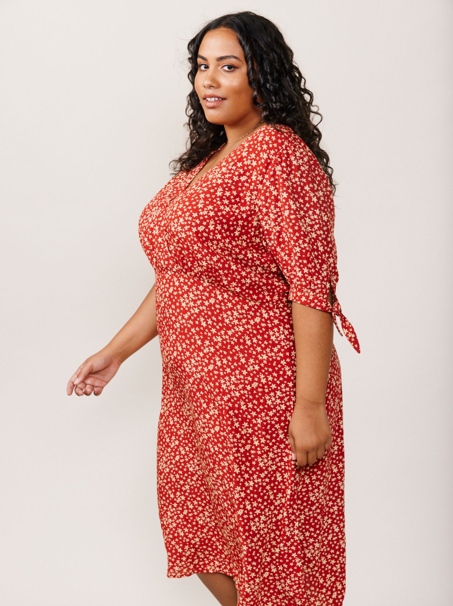 Simone Tie-Sleeve Midi Dress sold by Able product image thumbnail 3