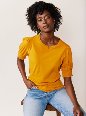 Stella Smocked Sleeve Tee made by Able