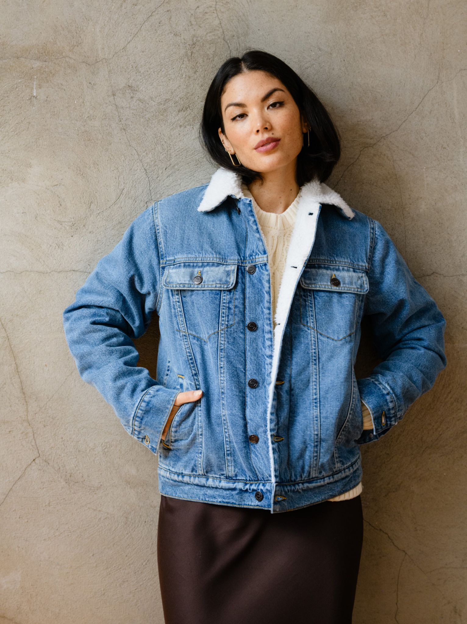 Shannon Sherpa Denim Jacket sold by Able