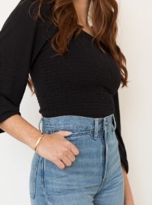 Alma Smocked Top sold by Able