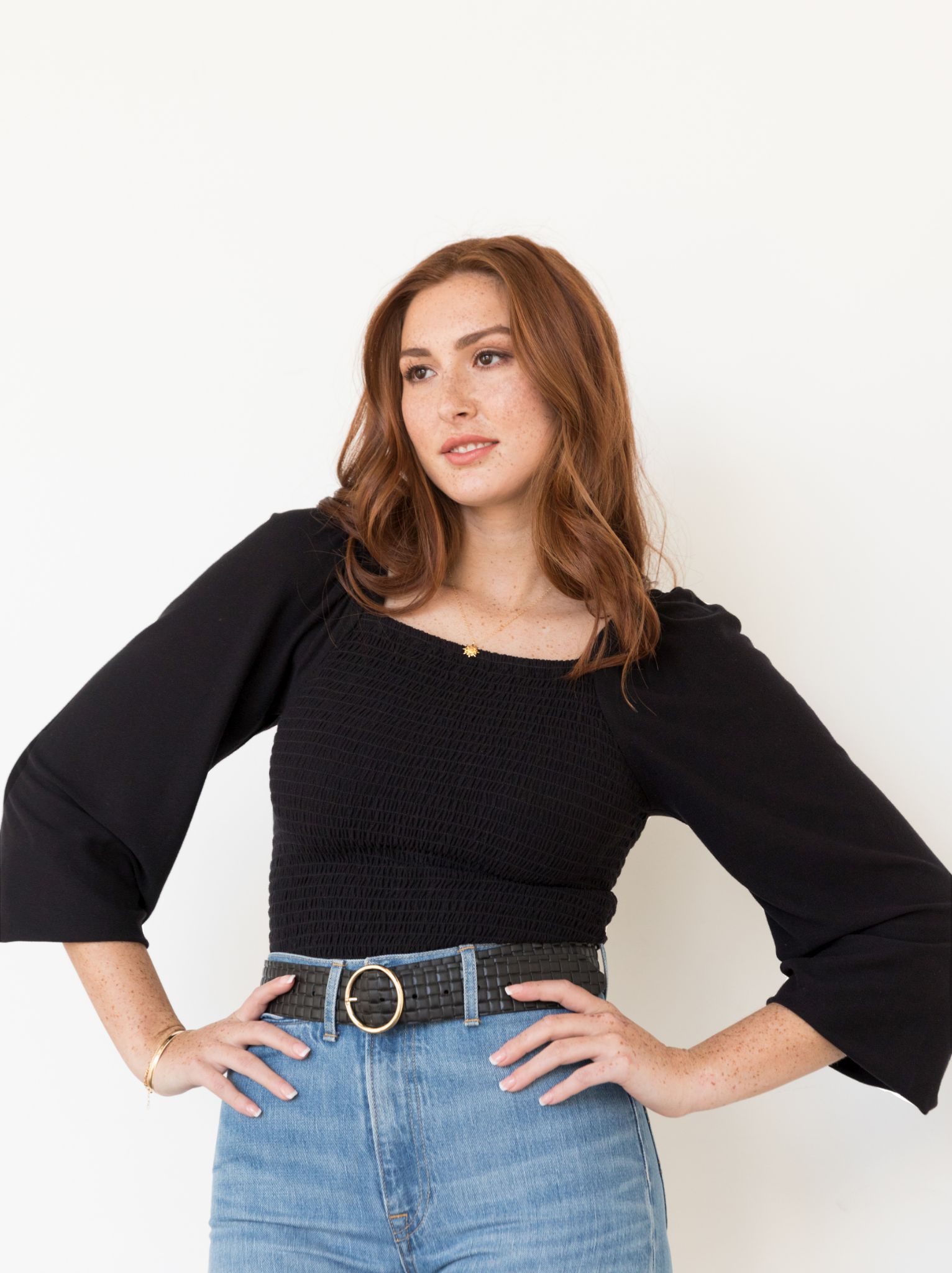 Alma Smocked Top sold by Able