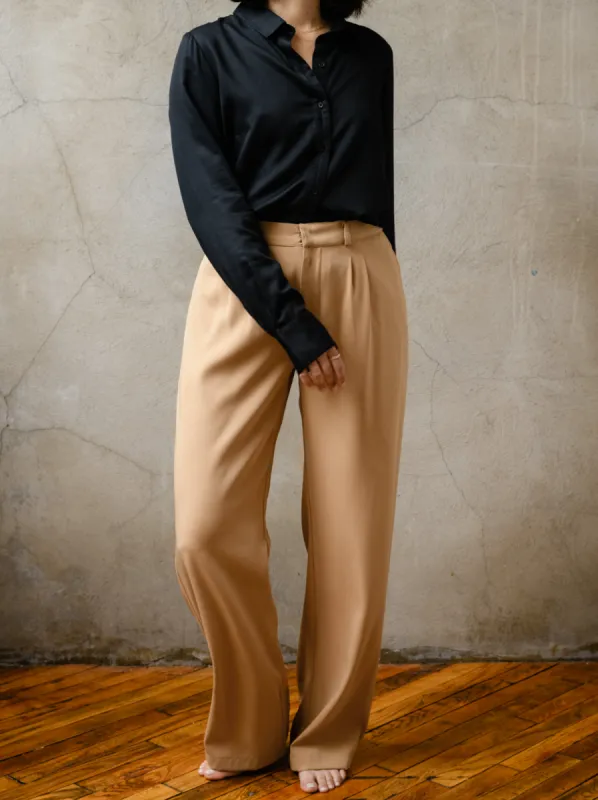 Claire Crepe Wide Leg Pant sold by Able