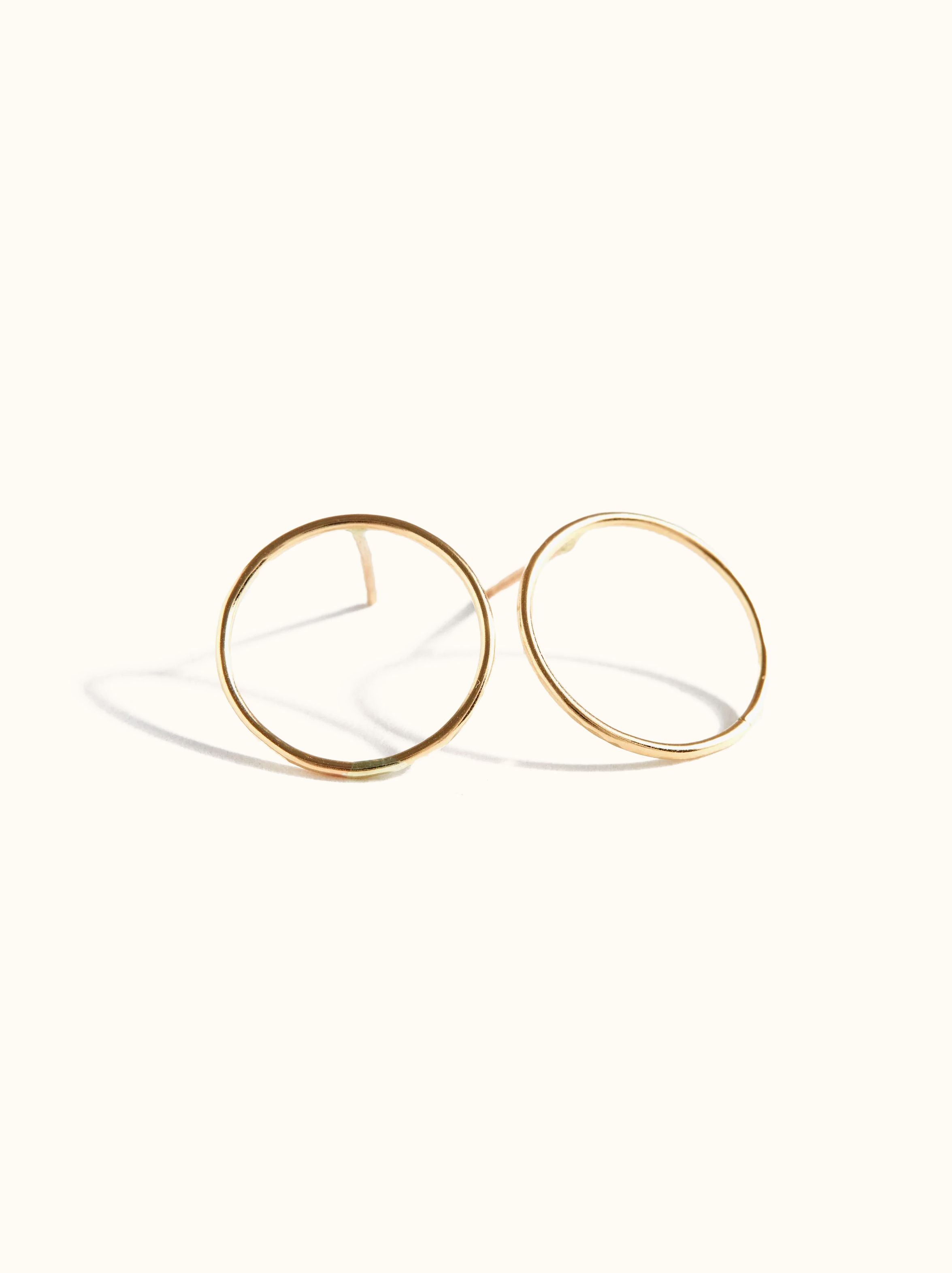 Hammered Circle Earrings sold by Able