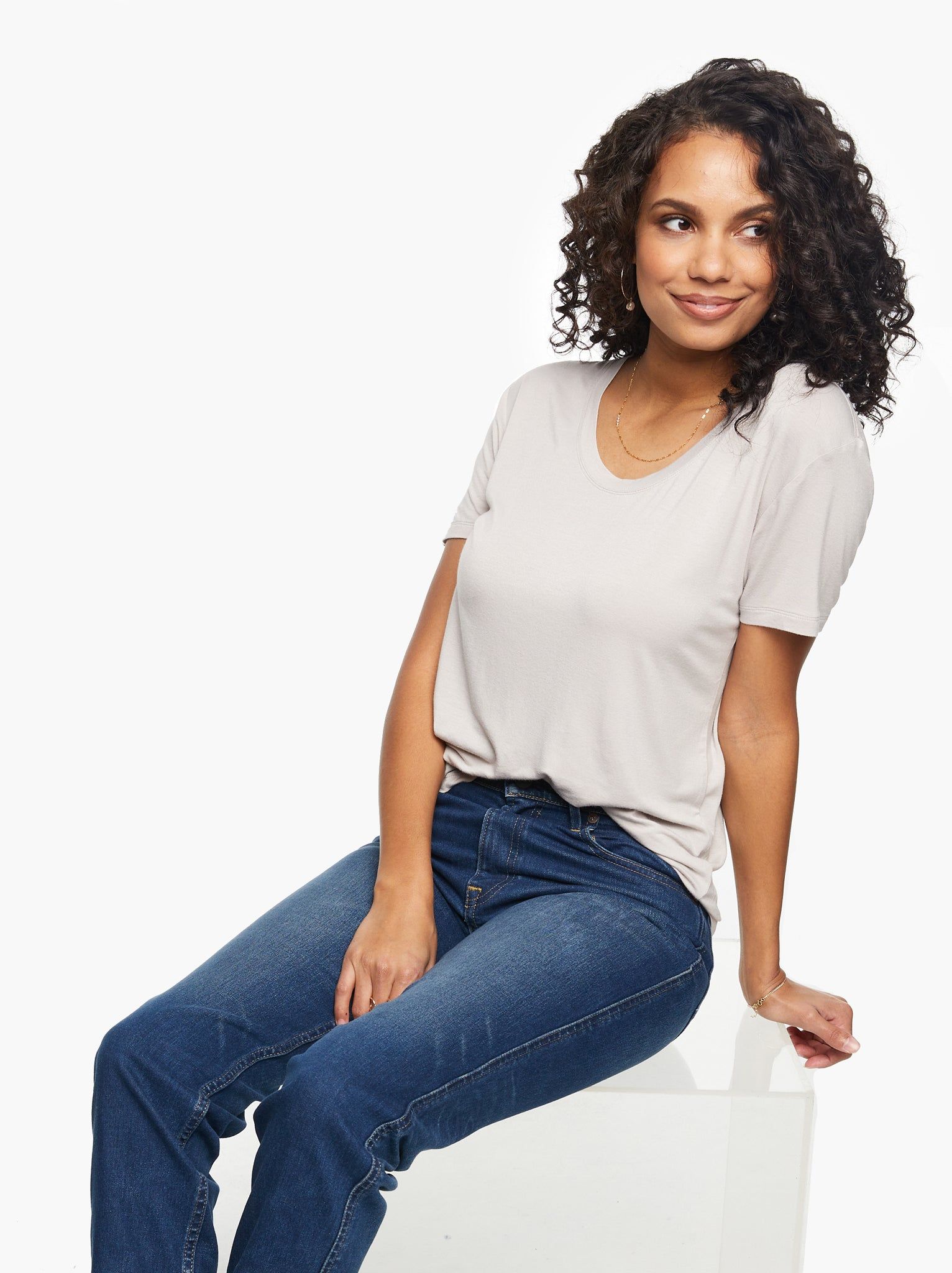 Mae Drapey Tee sold by Able