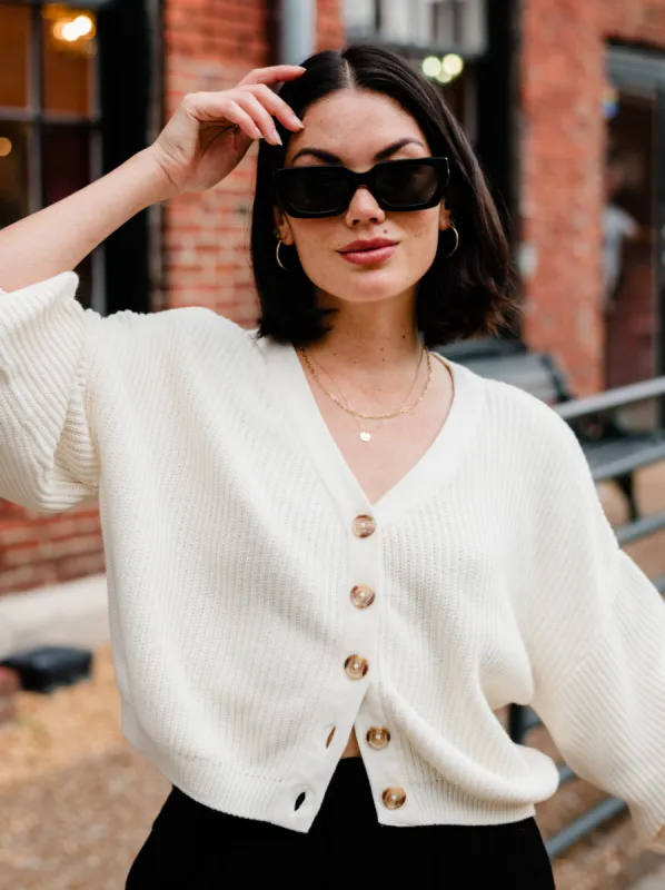 Marlene Cropped Cardigan made by Able