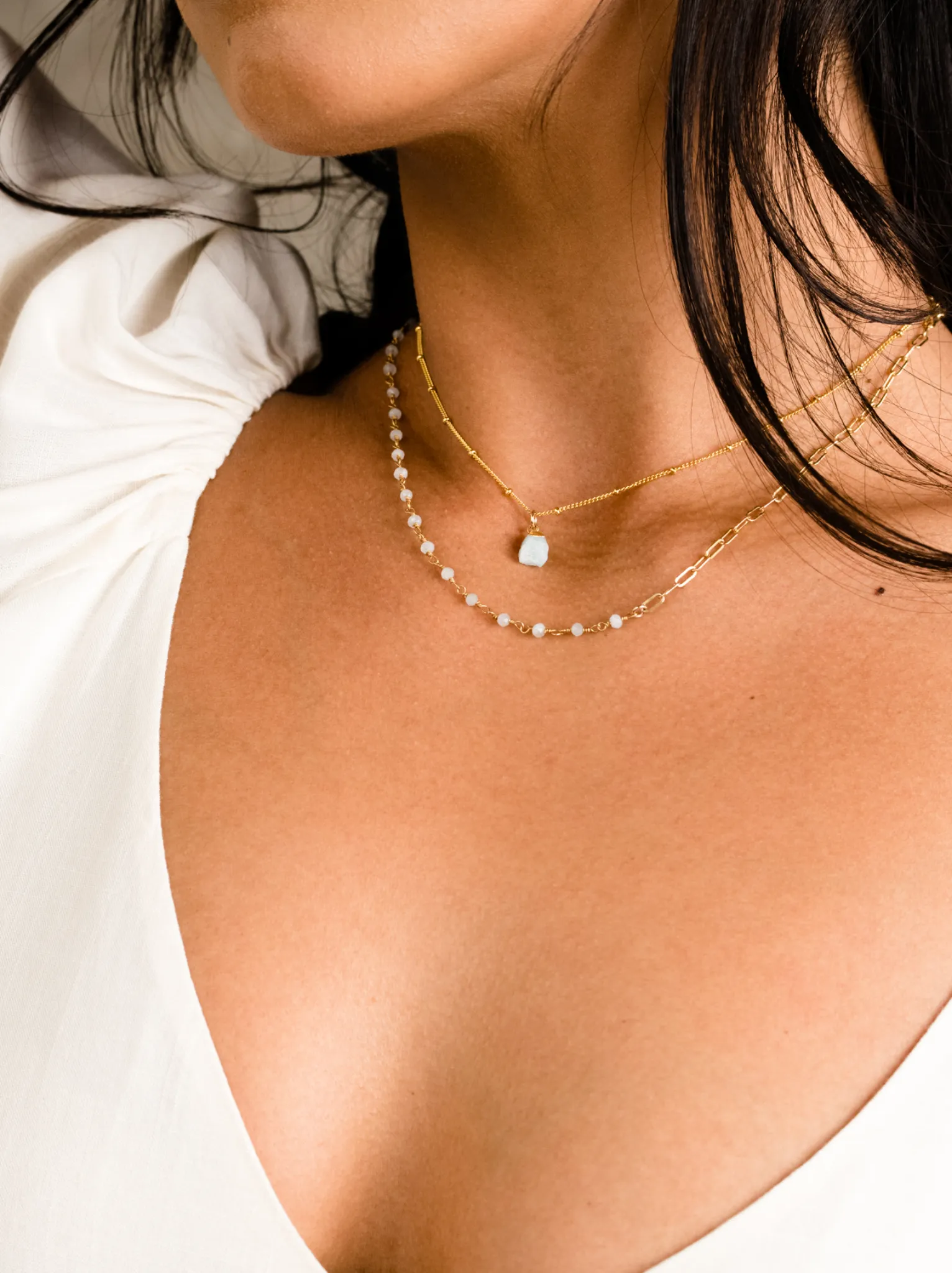 Aquamarine Duet Necklace sold by Able product image thumbnail 2