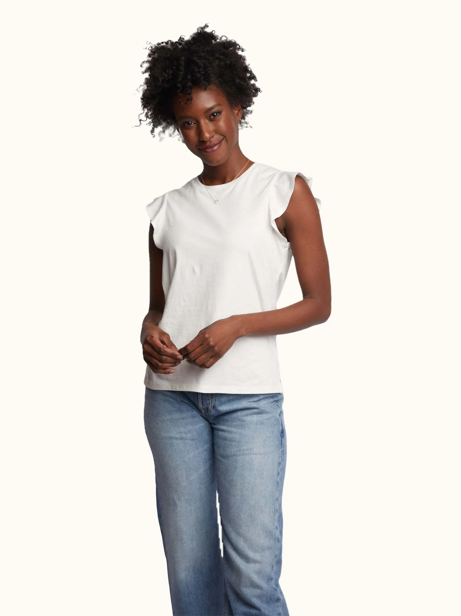 Toni Ruffle Tank sold by Able product image thumbnail 2