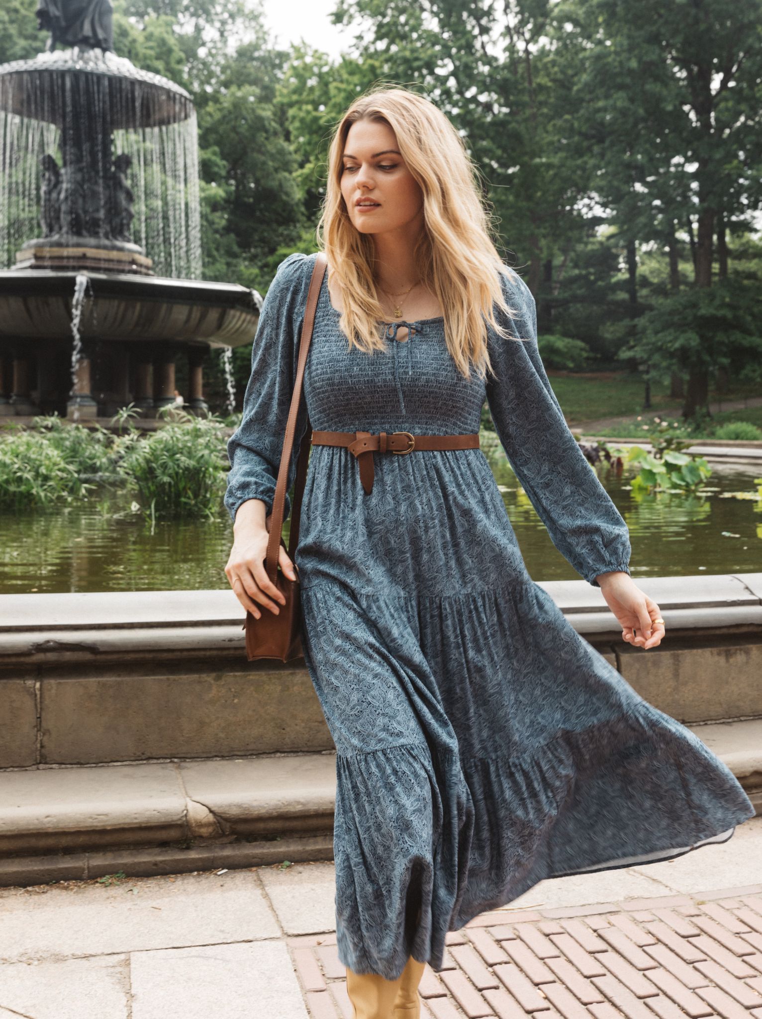 Joyce Smocked Maxi Dress sold by Able