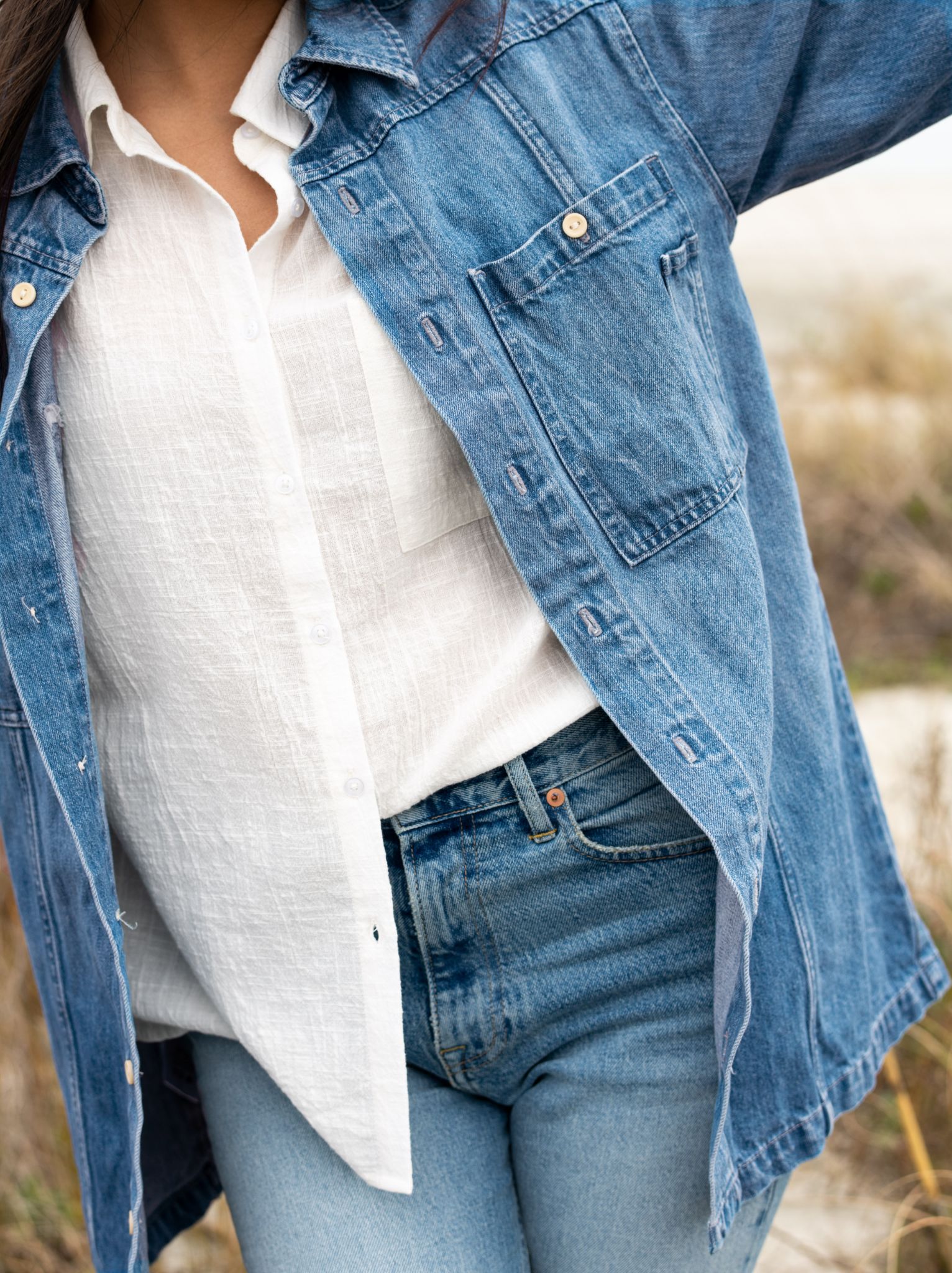 Joan Denim Shacket sold by Able product image thumbnail 5