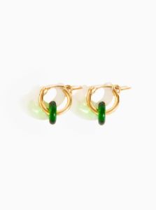 Glass Bead Huggie Hoops sold by Able