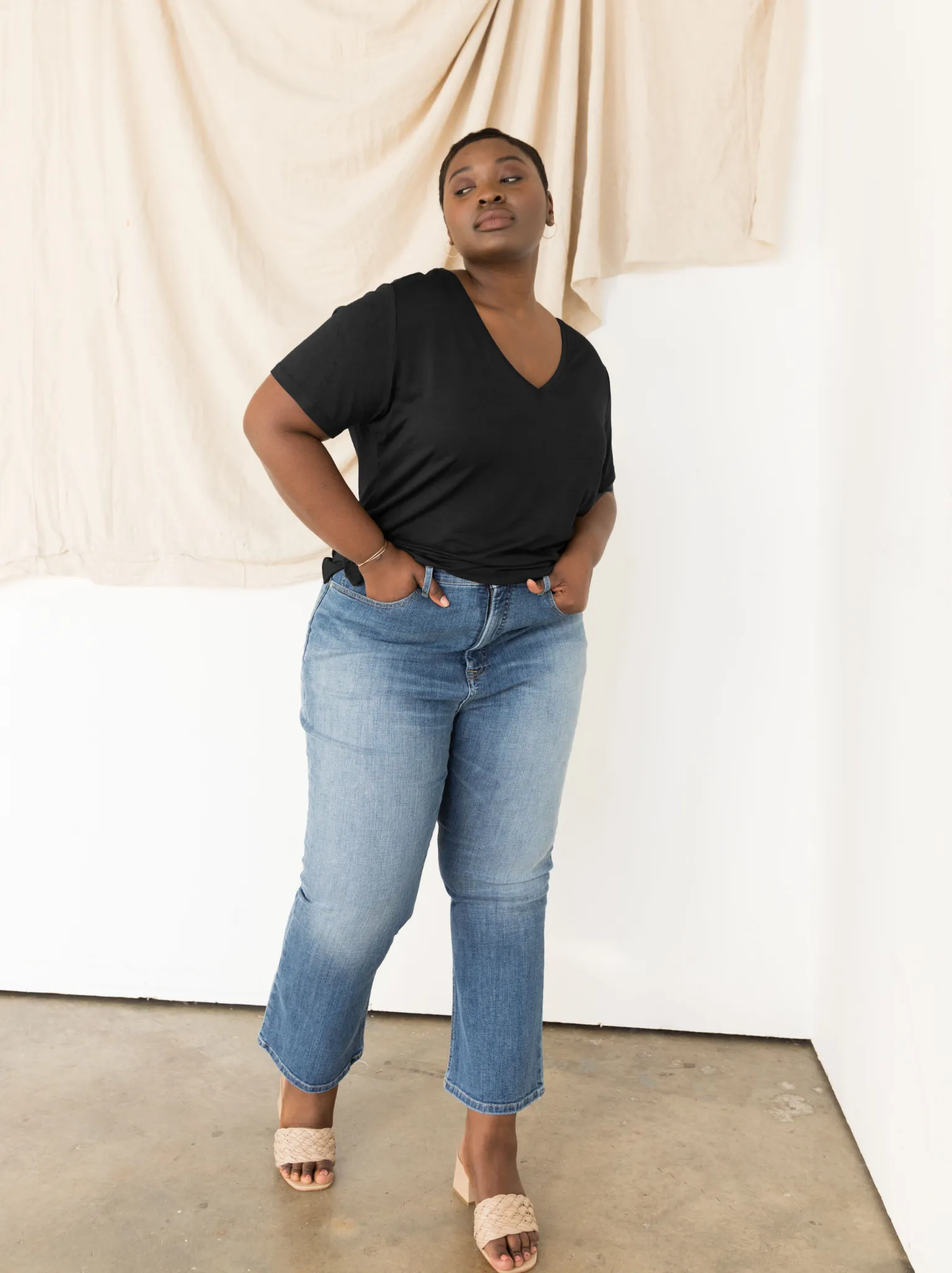 Meghan Drapey V-Neck Tee sold by Able product image thumbnail 5