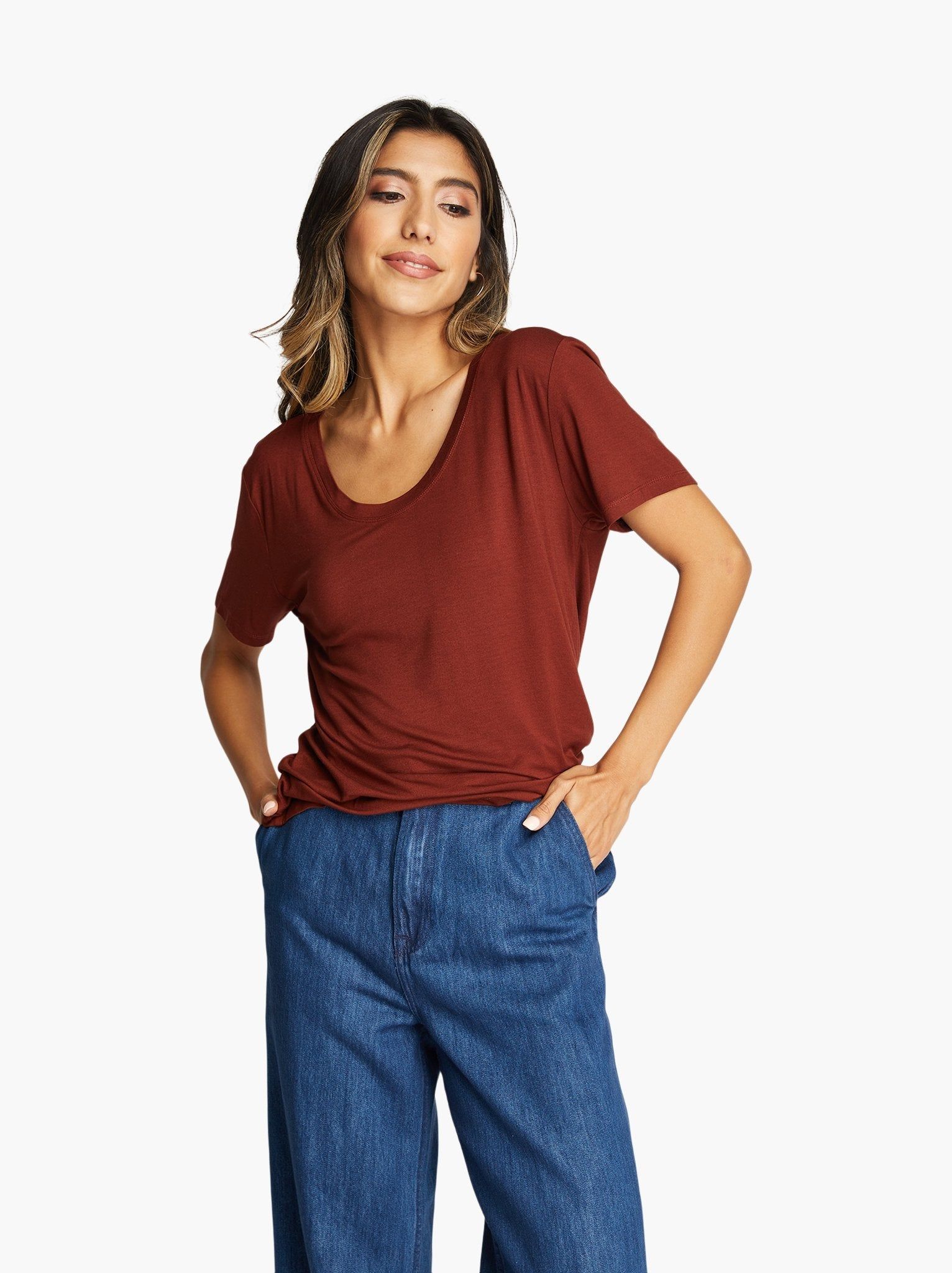 Mae Drapey Tee sold by Able