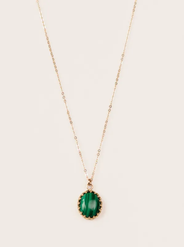 Malachite Halo Necklace sold by Able
