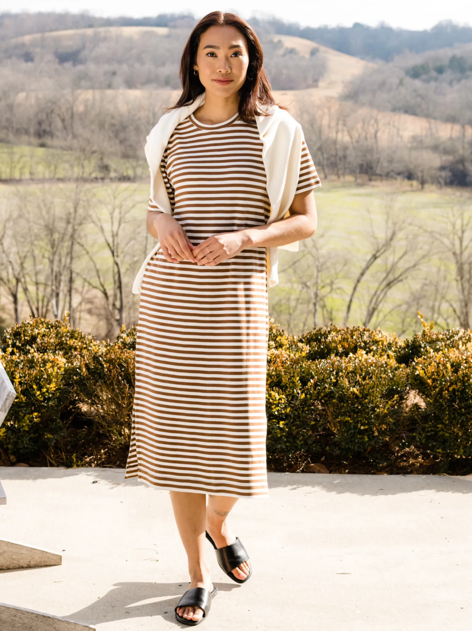Maria Boxy Midi Dress sold by Able