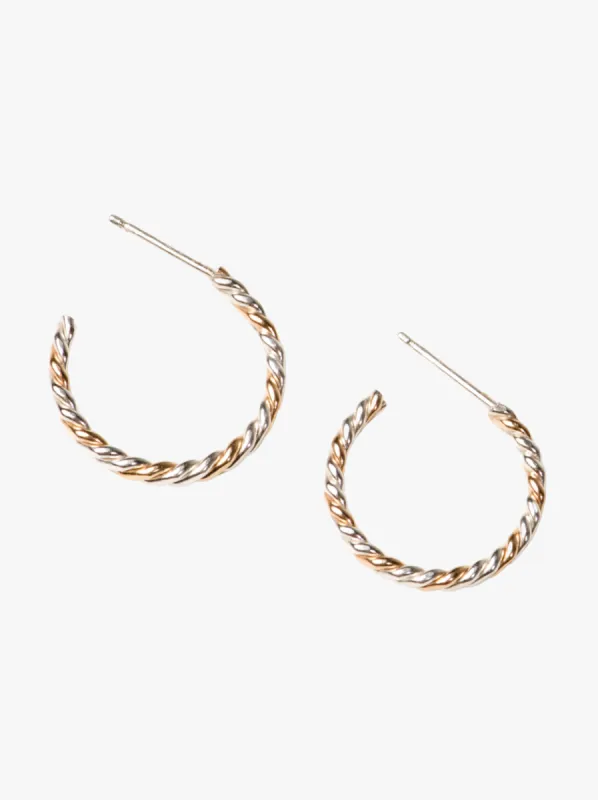 Two-Tone Twist Hoops sold by Able