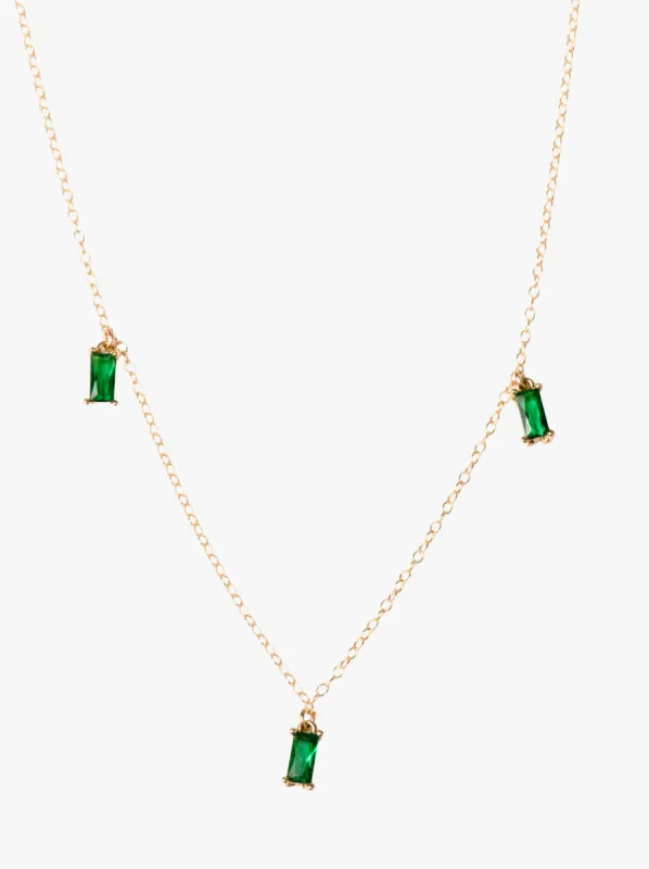 Triple Emerald Drop Necklace sold by Able