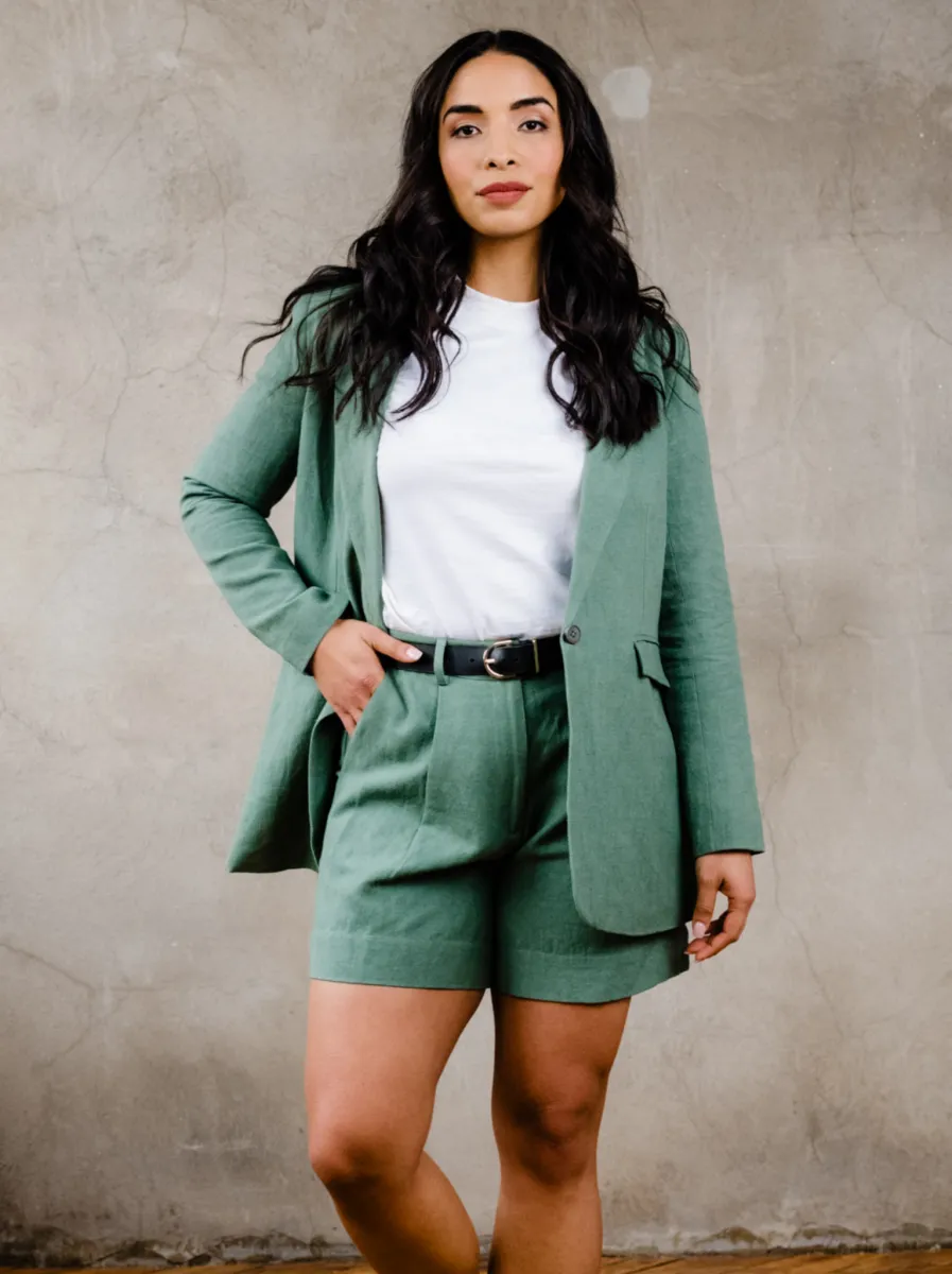 Heather Linen Blazer sold by Able