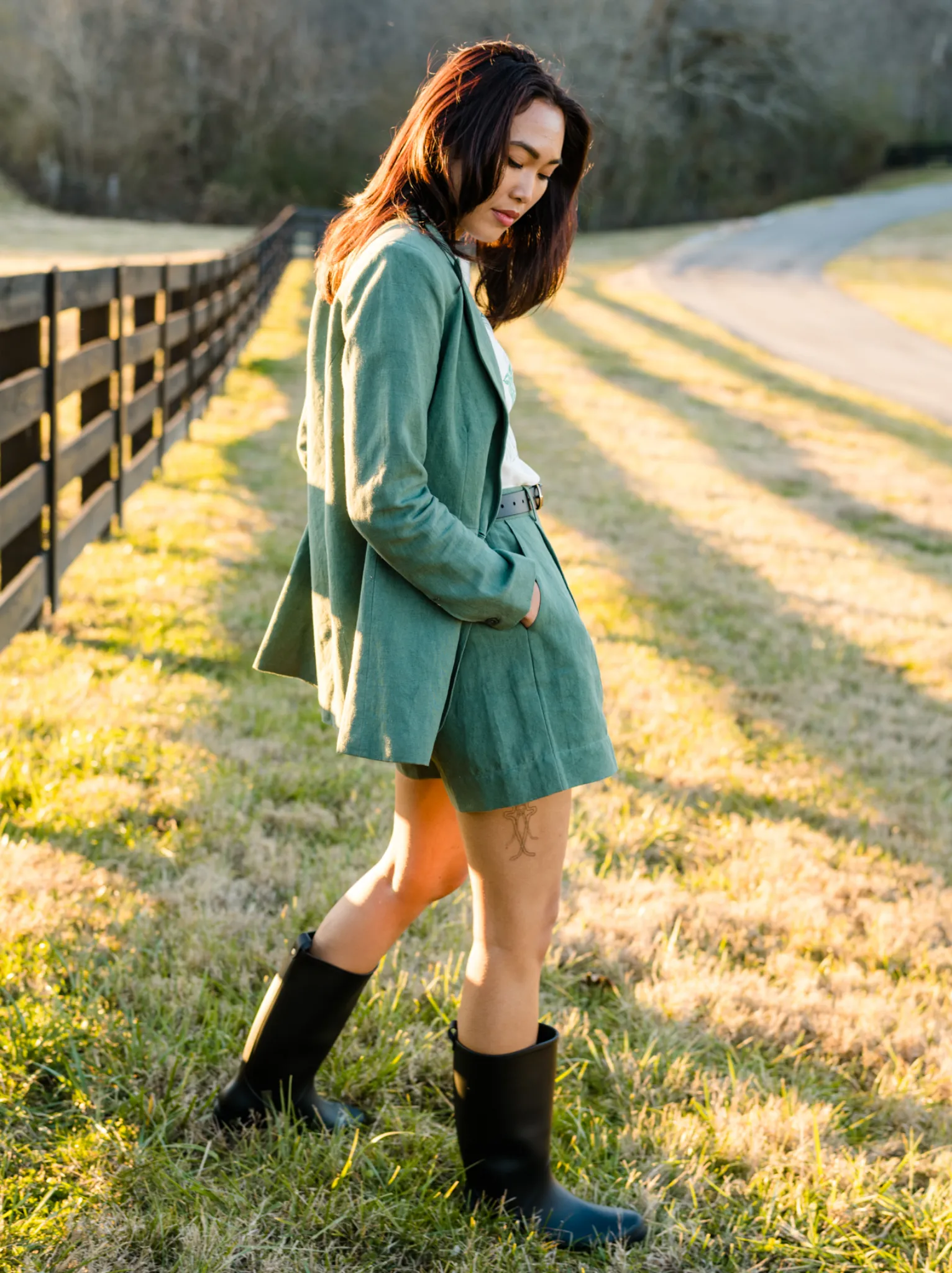 Heather Linen Blazer sold by Able product image thumbnail 4