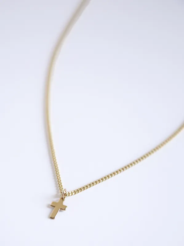 Cross Pendant Curb Chain Necklace sold by Able