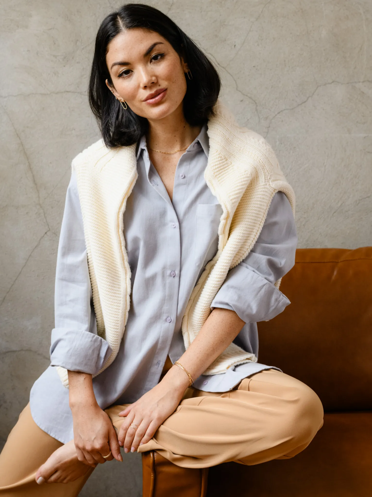 Harris Oversized Button Down Shirt: Zen Blue sold by Able product image thumbnail 3