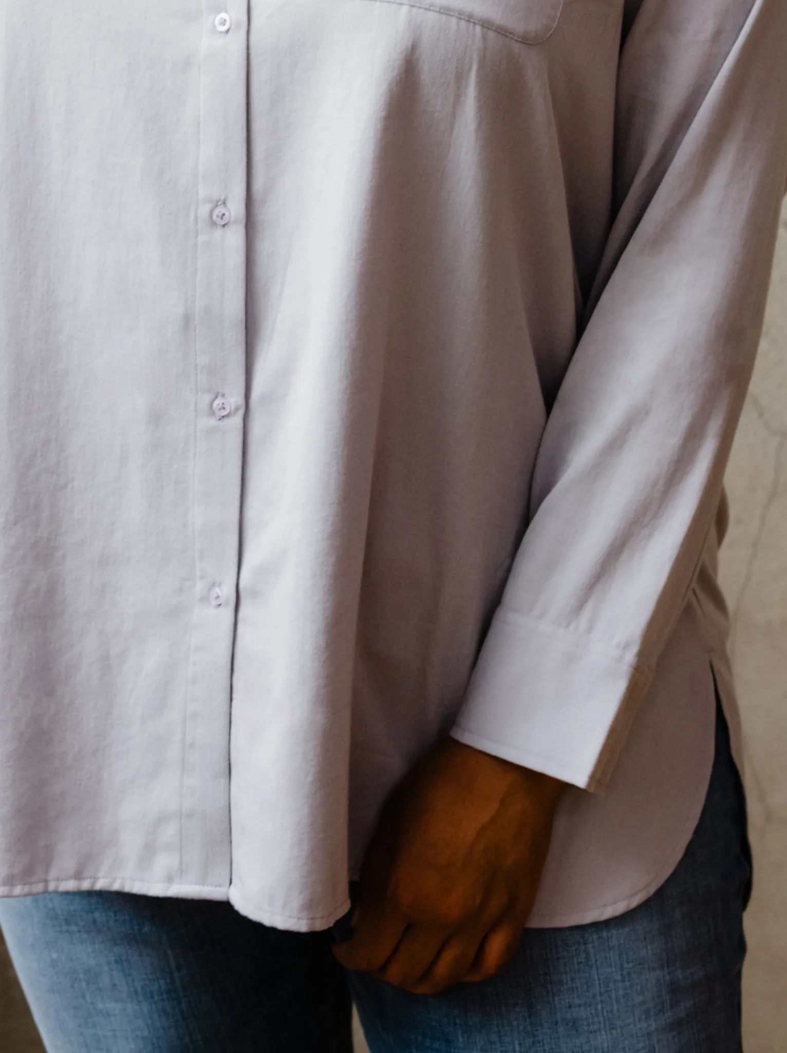 Harris Oversized Button Down Shirt: Zen Blue sold by Able product image thumbnail 5