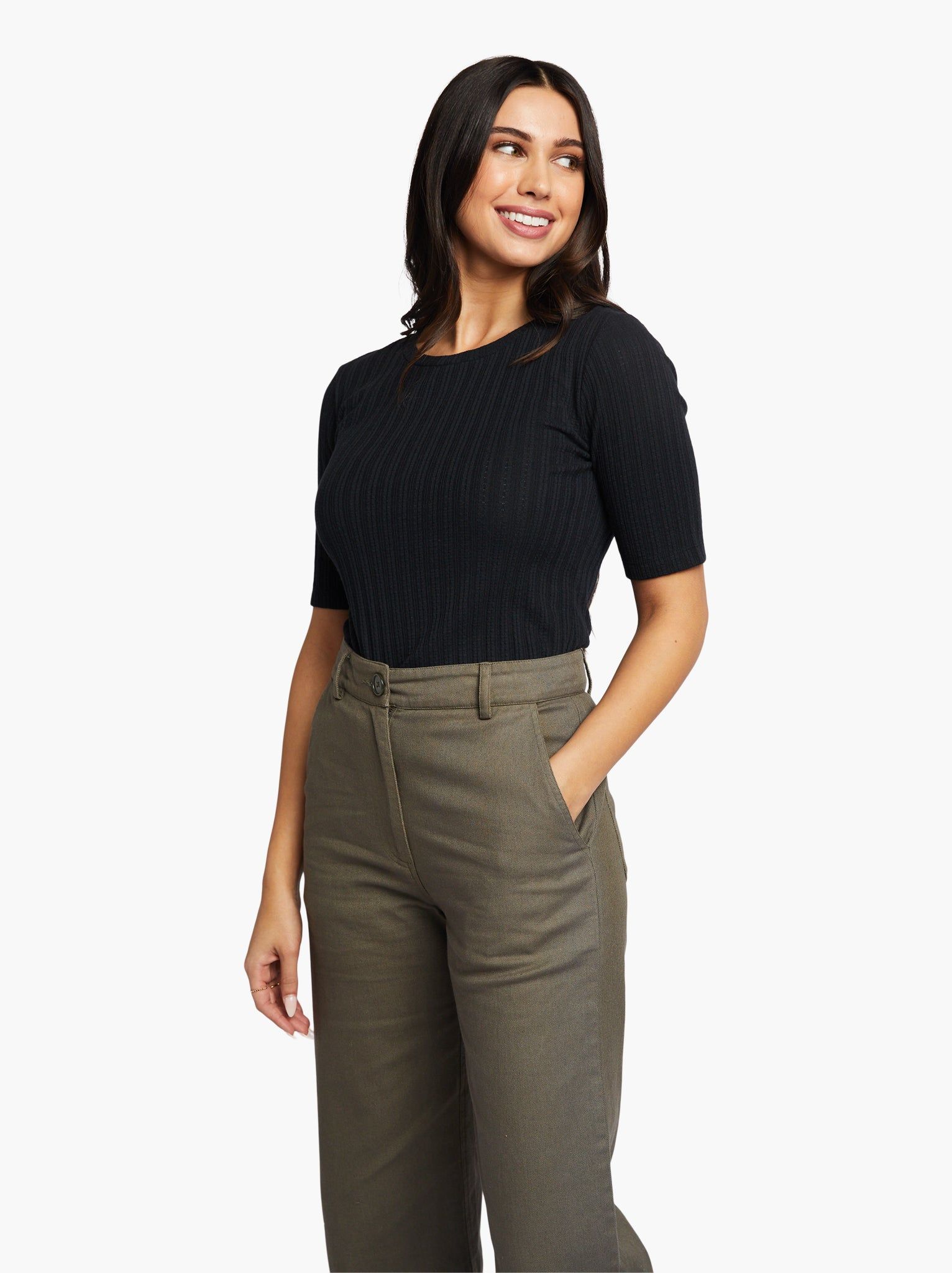 Theresa Pointelle Rib Tee sold by Able product image thumbnail 6