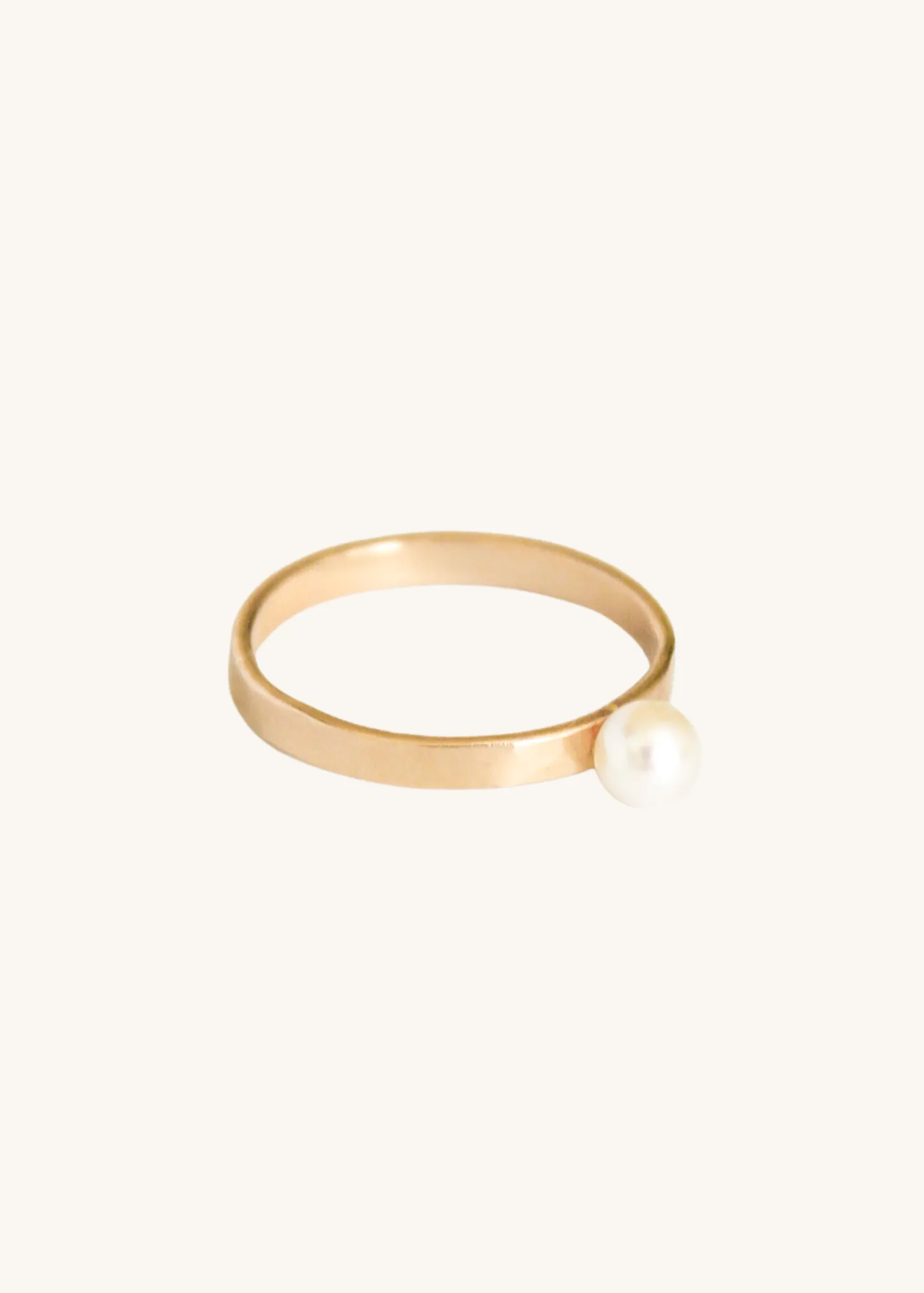 Pearl Hammered Ring sold by Able