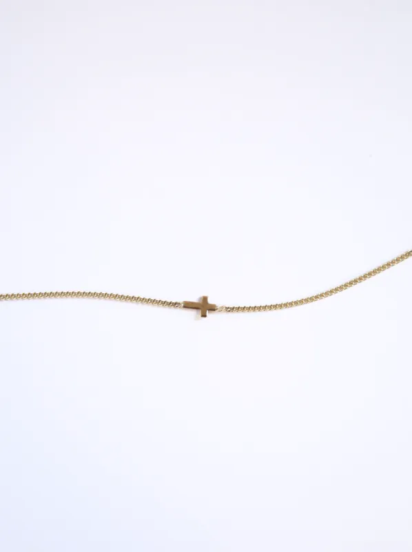 Cross Pendant Curb Chain Bracelet sold by Able