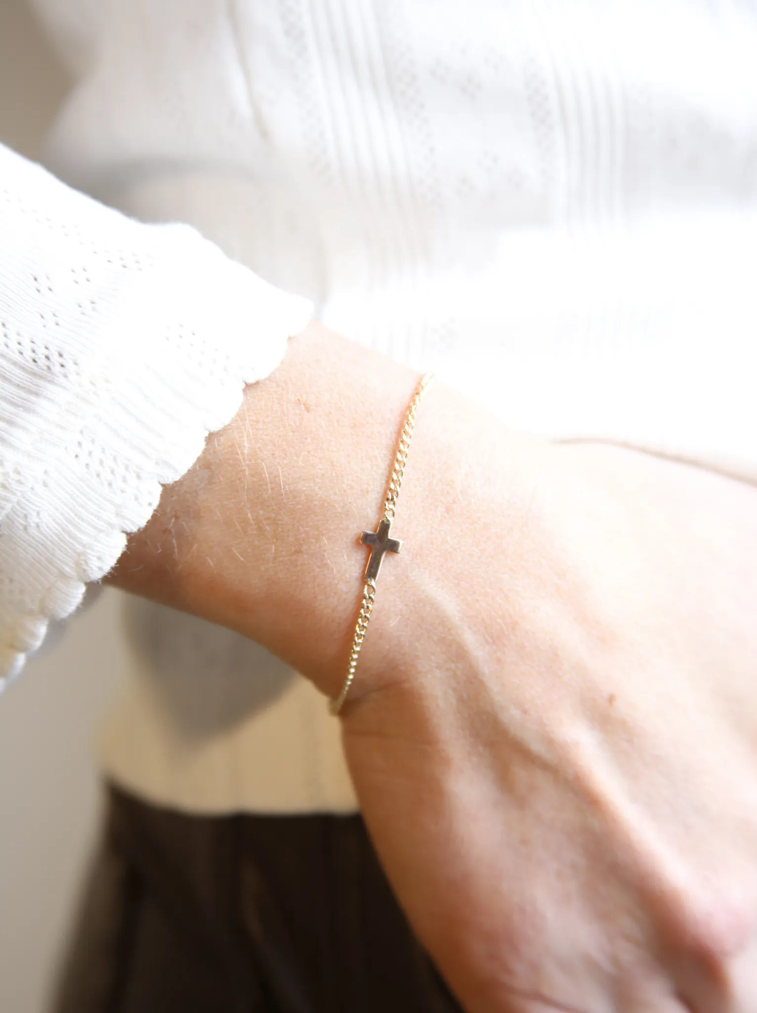 Cross Pendant Curb Chain Bracelet sold by Able product image thumbnail 3